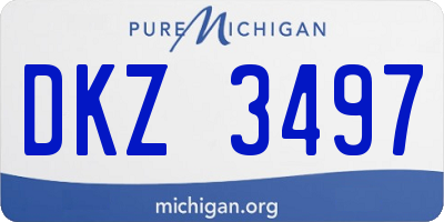 MI license plate DKZ3497