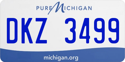 MI license plate DKZ3499
