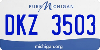 MI license plate DKZ3503
