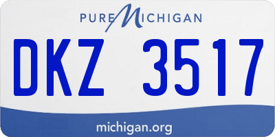 MI license plate DKZ3517