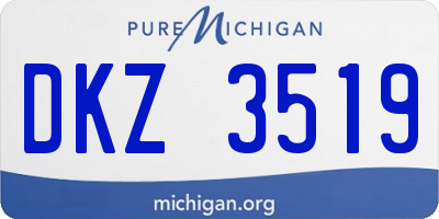 MI license plate DKZ3519