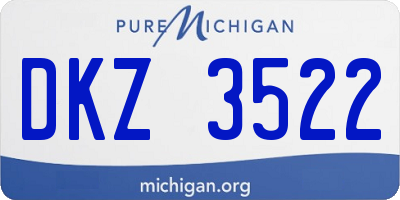 MI license plate DKZ3522