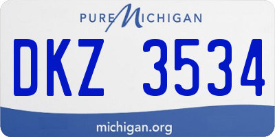 MI license plate DKZ3534