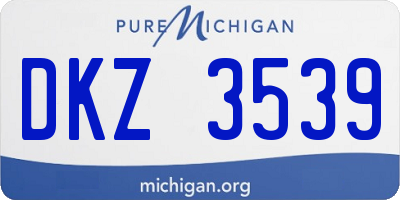 MI license plate DKZ3539