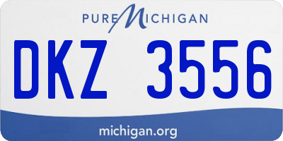 MI license plate DKZ3556