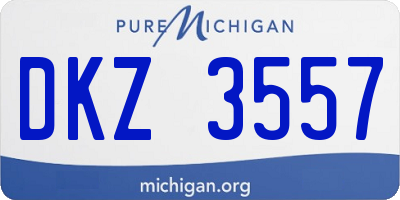 MI license plate DKZ3557