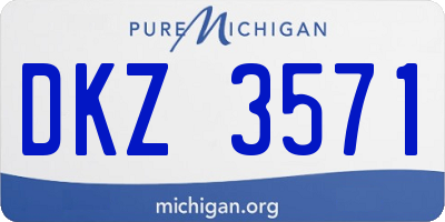 MI license plate DKZ3571