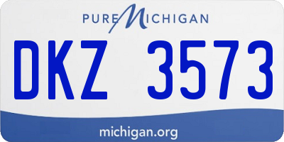MI license plate DKZ3573