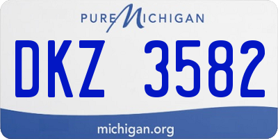 MI license plate DKZ3582