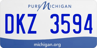 MI license plate DKZ3594