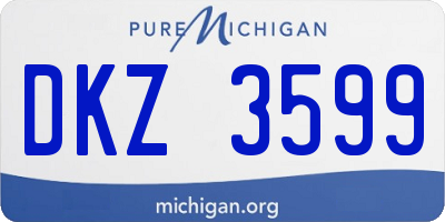 MI license plate DKZ3599