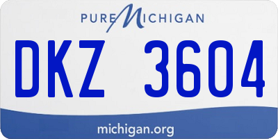 MI license plate DKZ3604
