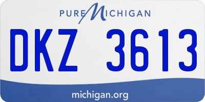 MI license plate DKZ3613