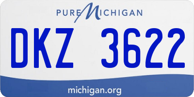 MI license plate DKZ3622