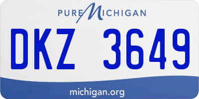 MI license plate DKZ3649