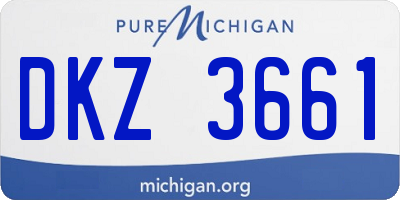 MI license plate DKZ3661