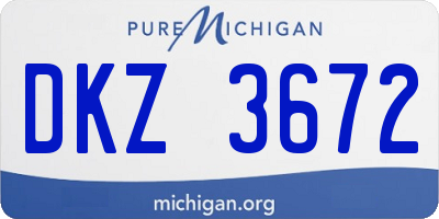 MI license plate DKZ3672
