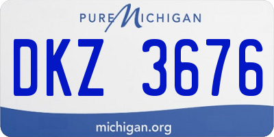 MI license plate DKZ3676