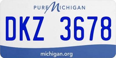 MI license plate DKZ3678