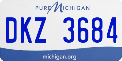 MI license plate DKZ3684