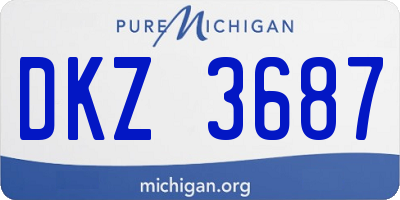 MI license plate DKZ3687