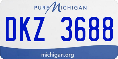 MI license plate DKZ3688