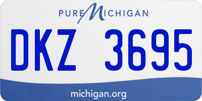 MI license plate DKZ3695