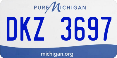 MI license plate DKZ3697