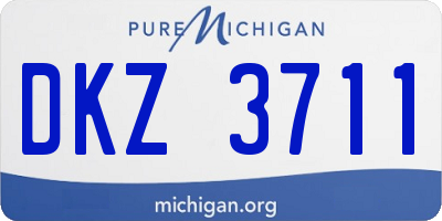 MI license plate DKZ3711