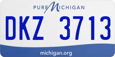 MI license plate DKZ3713