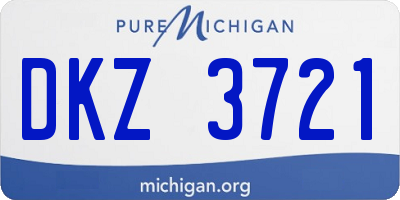 MI license plate DKZ3721