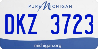 MI license plate DKZ3723