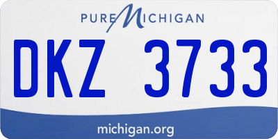 MI license plate DKZ3733