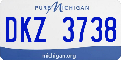 MI license plate DKZ3738