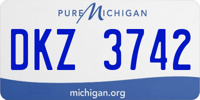 MI license plate DKZ3742