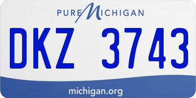 MI license plate DKZ3743