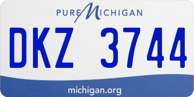 MI license plate DKZ3744