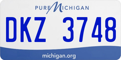 MI license plate DKZ3748