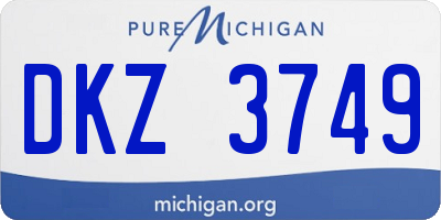 MI license plate DKZ3749
