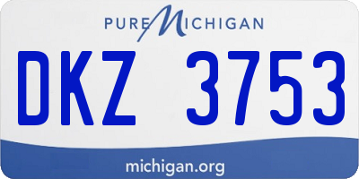MI license plate DKZ3753