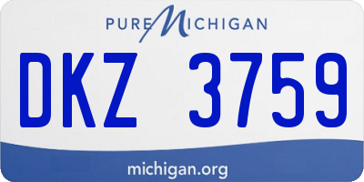 MI license plate DKZ3759