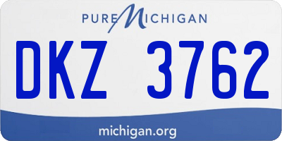 MI license plate DKZ3762
