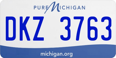 MI license plate DKZ3763