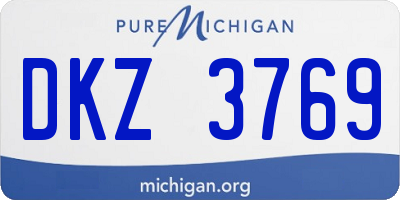 MI license plate DKZ3769