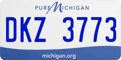 MI license plate DKZ3773
