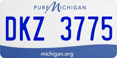 MI license plate DKZ3775