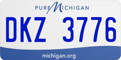 MI license plate DKZ3776