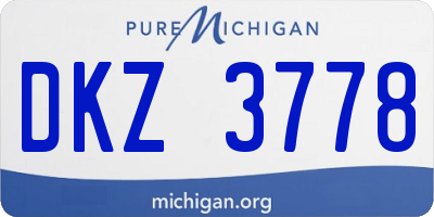 MI license plate DKZ3778