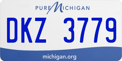 MI license plate DKZ3779