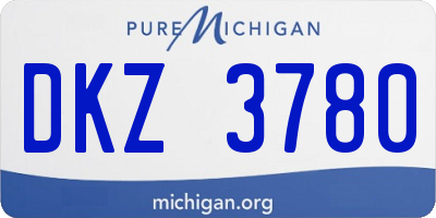 MI license plate DKZ3780